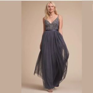 New BHLDN Avery Dress Hydrangea Tulle and Beaded